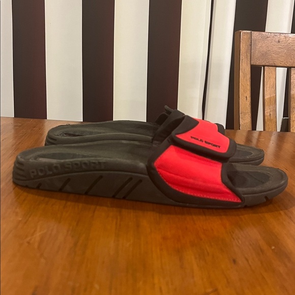 Polo Sport Ralph Lauren Slides Sandals Shoes Vintage red Mens Size 13 main image 5